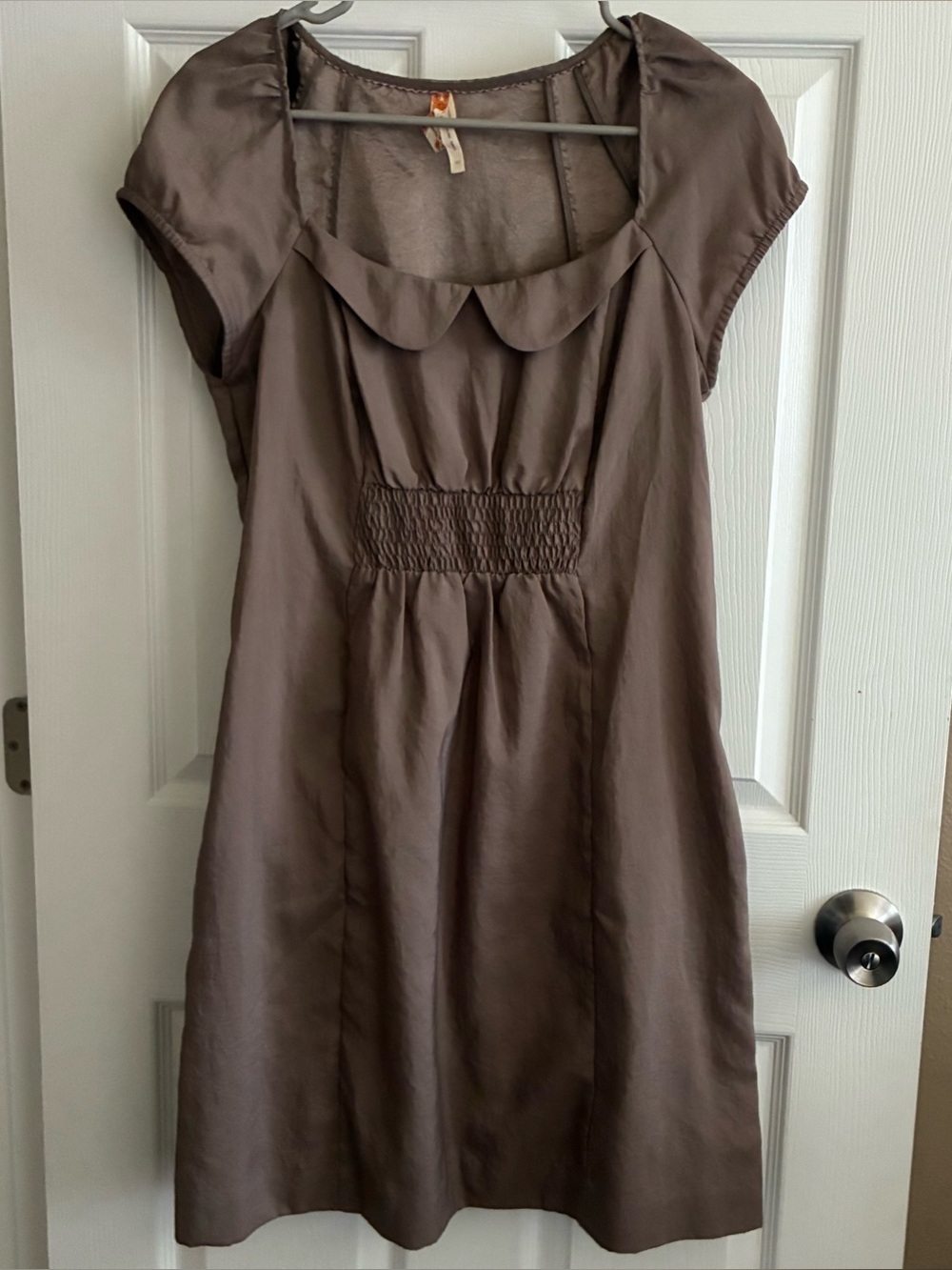 Anthropologie Maeve Taupe Cap Sleeve Dress, Size 10
